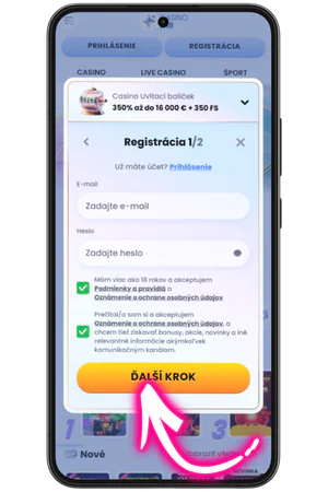 Registrácia v kasíne pre Respin Joker